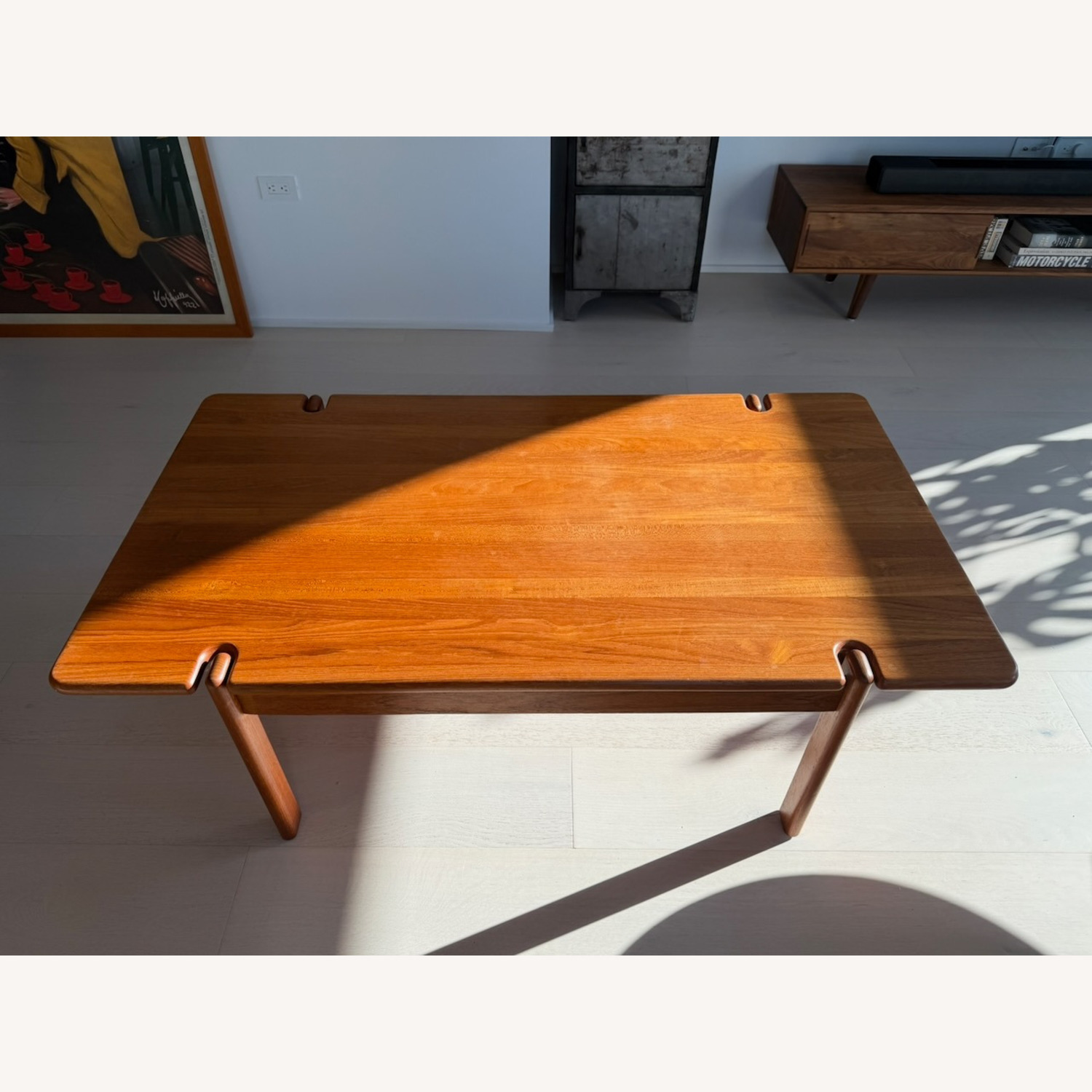 1960s Danish Solid Teak Coffee Table - image-1