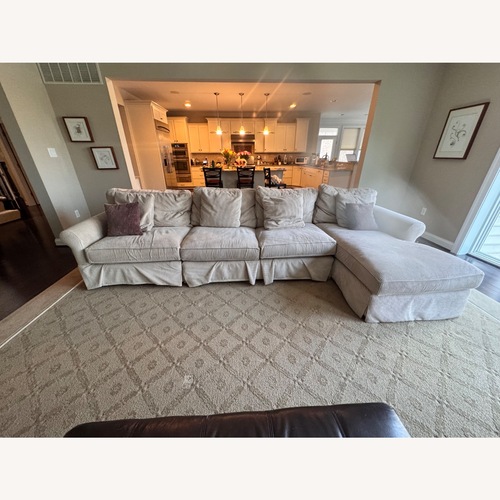 Used Arhaus Natural Fabric 2 Piece Sectional for sale on AptDeco