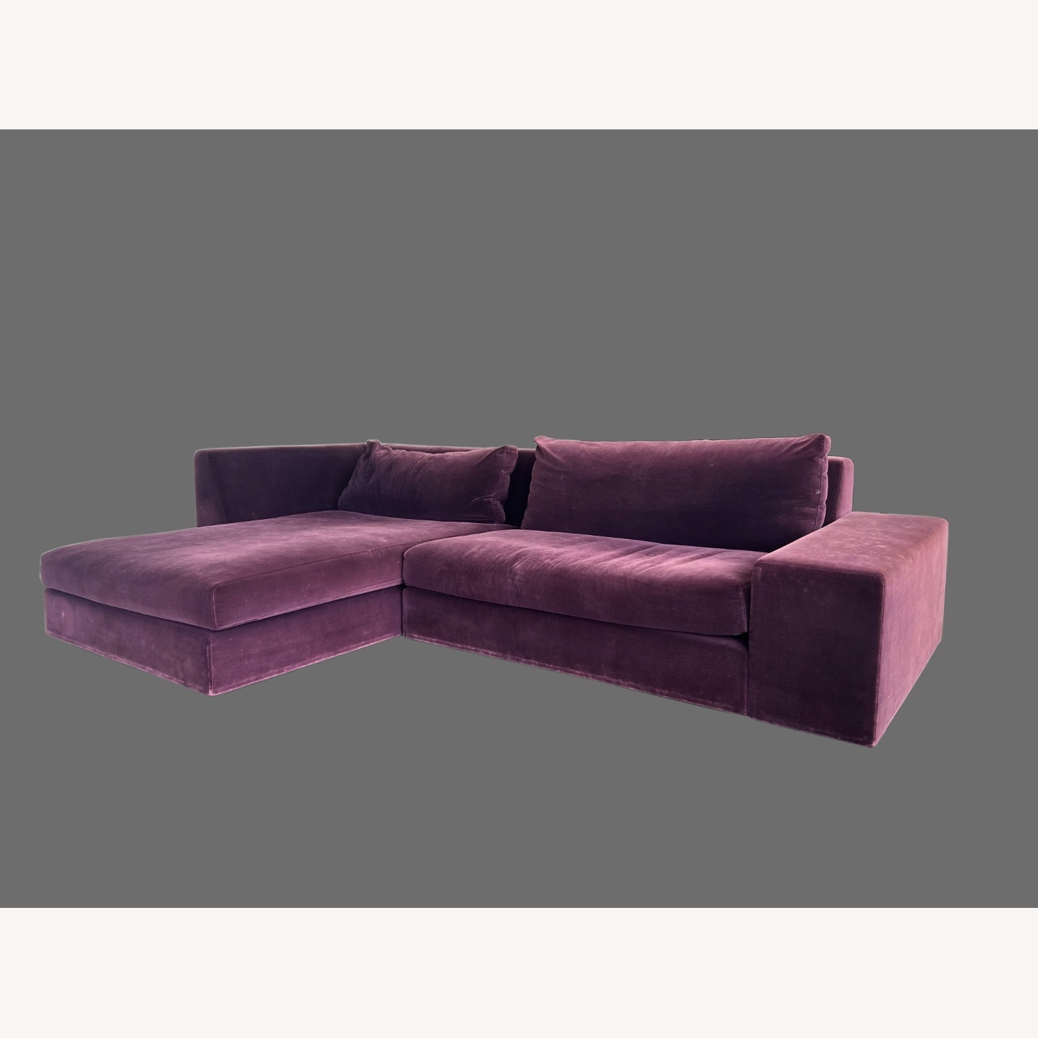 Purple Ligne Roset Velvet Sectional - image-2
