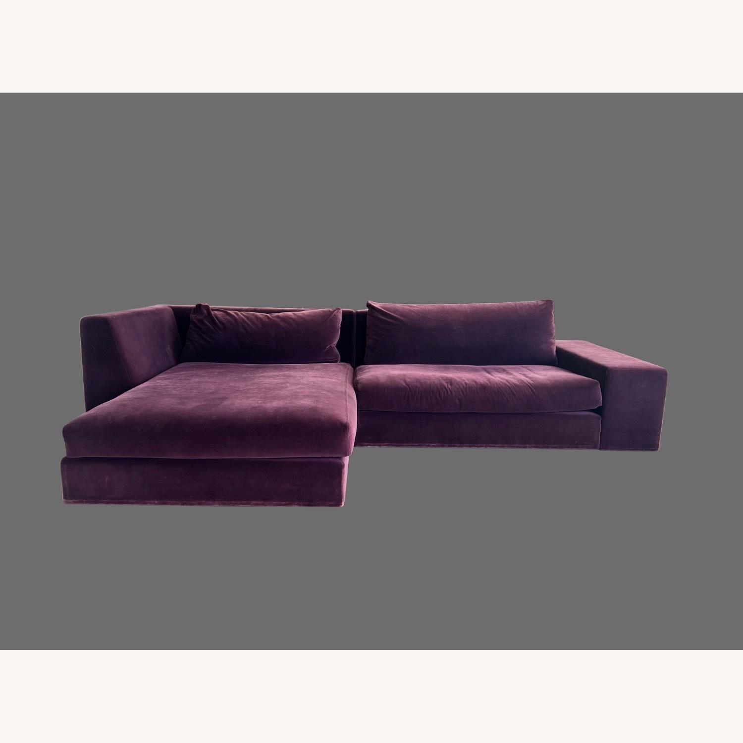 Purple Ligne Roset Velvet Sectional - image-4
