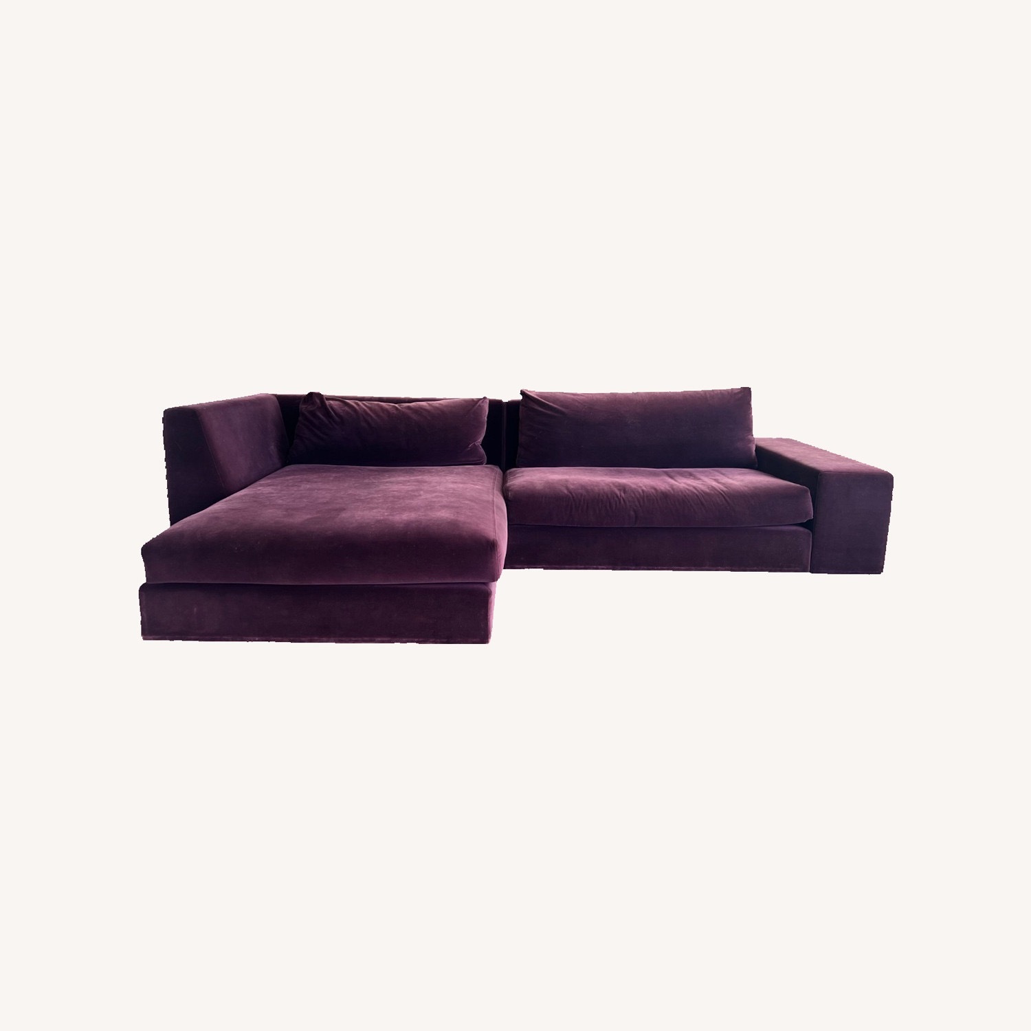 Purple Ligne Roset Velvet Sectional - image-8