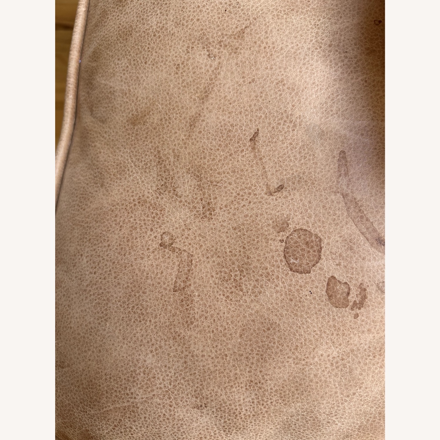 Vintage Warm Tan Distressed Leather Lounge - image-3