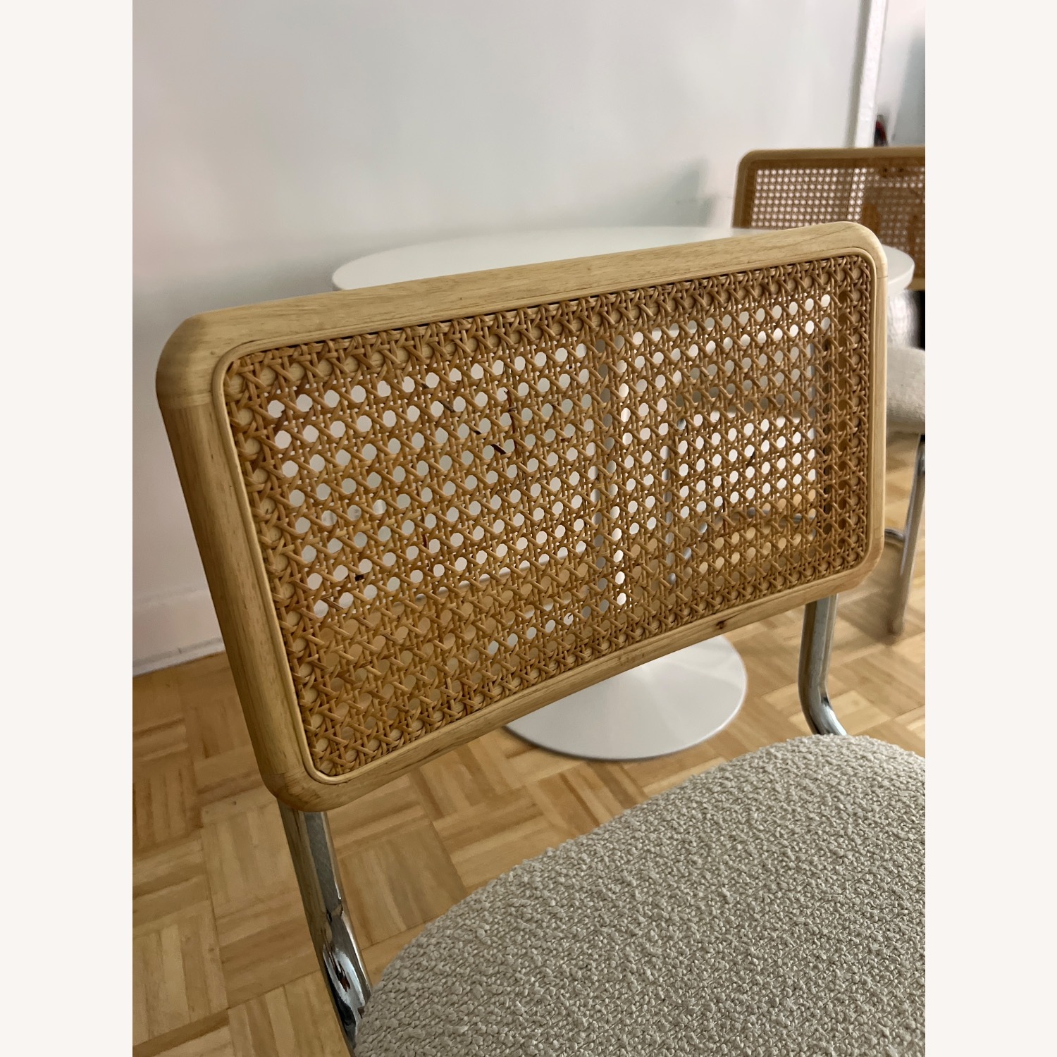 Natural Fabric Dining Chair - image-3