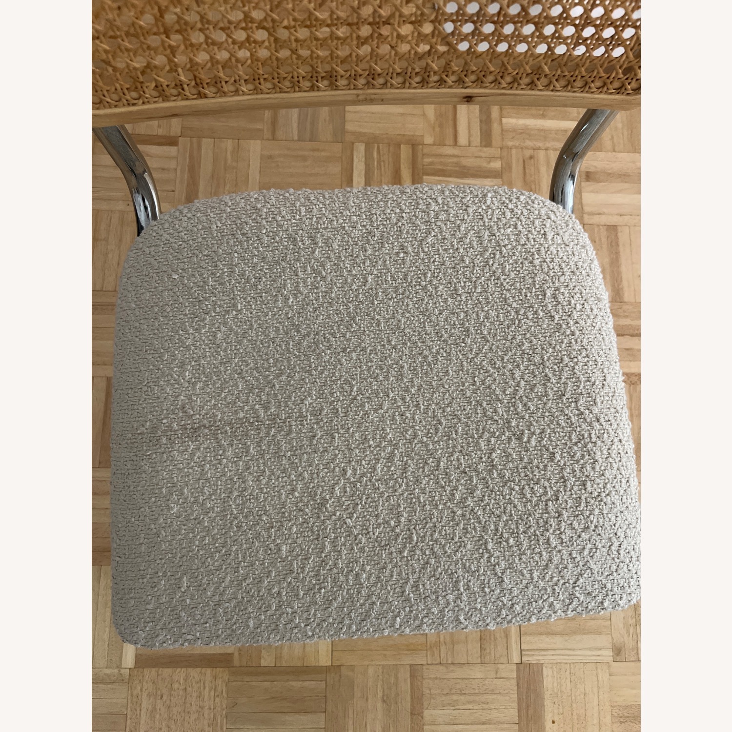 Natural Fabric Dining Chair - image-4