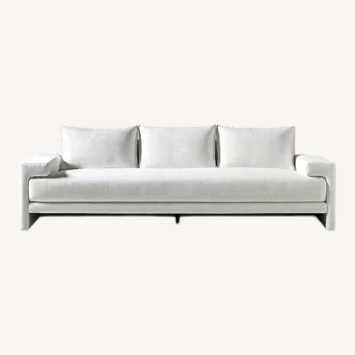 Used CB2 Camden 101" White Fabric Sofa for sale on AptDeco