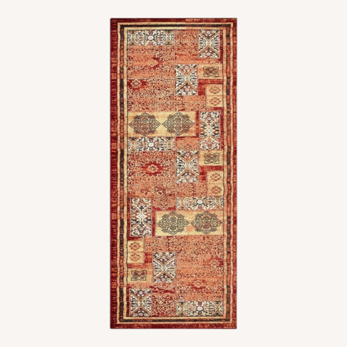 Used Dynaroma Red/Multi Pattern Runner Rug for sale on AptDeco