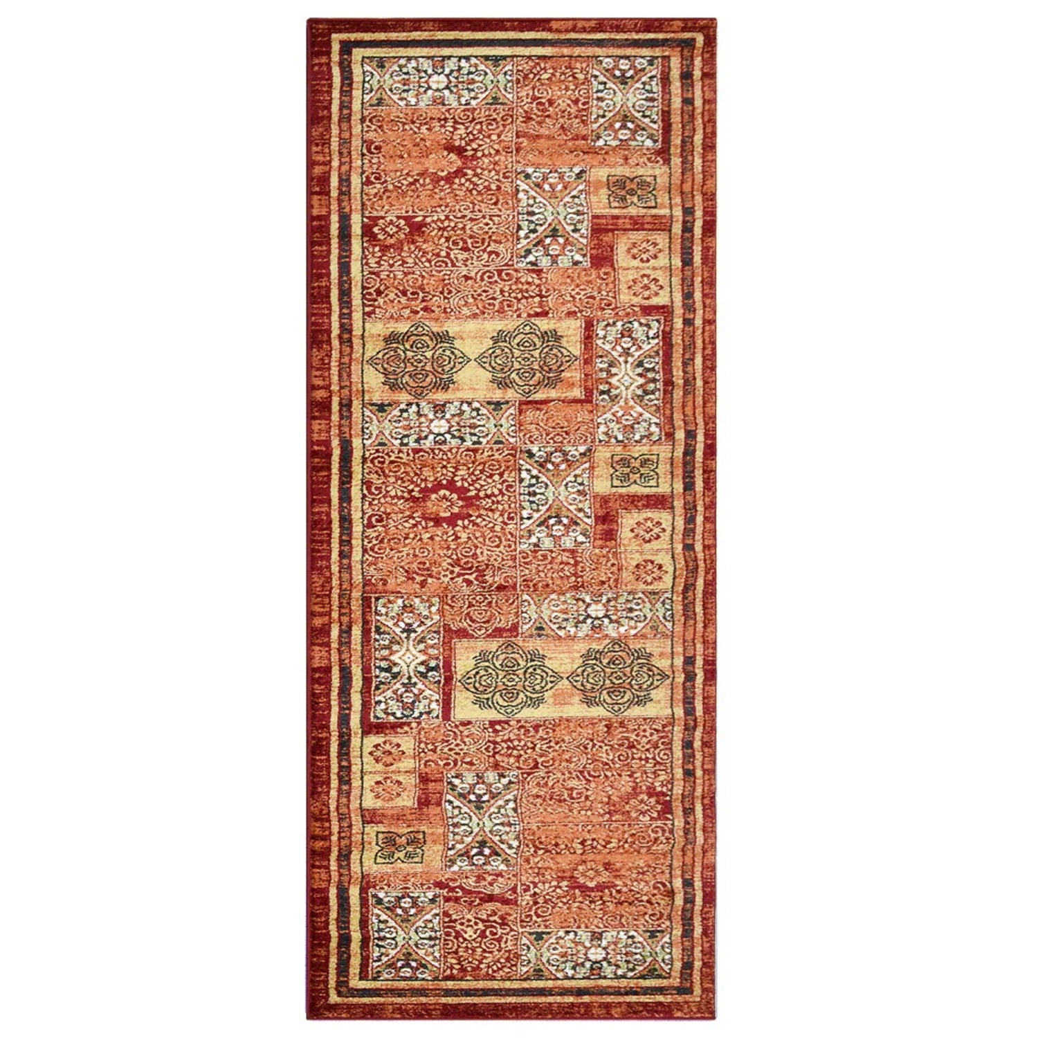 Dynaroma Red/Multi Pattern Runner Rug - image-4