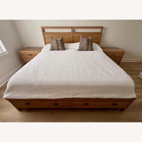 Used Room & Board Berkeley Natural Wood King Bed for sale on AptDeco