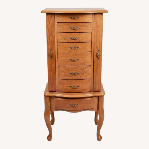 Used Vintage Powell Oak Jewelry Armoire for sale on AptDeco