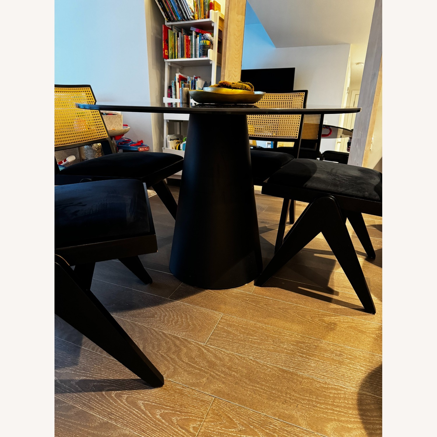 Room & Board Round Black Marble Dining Table - image-2