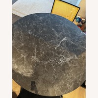 Room & Board Round Black Marble Dining Table