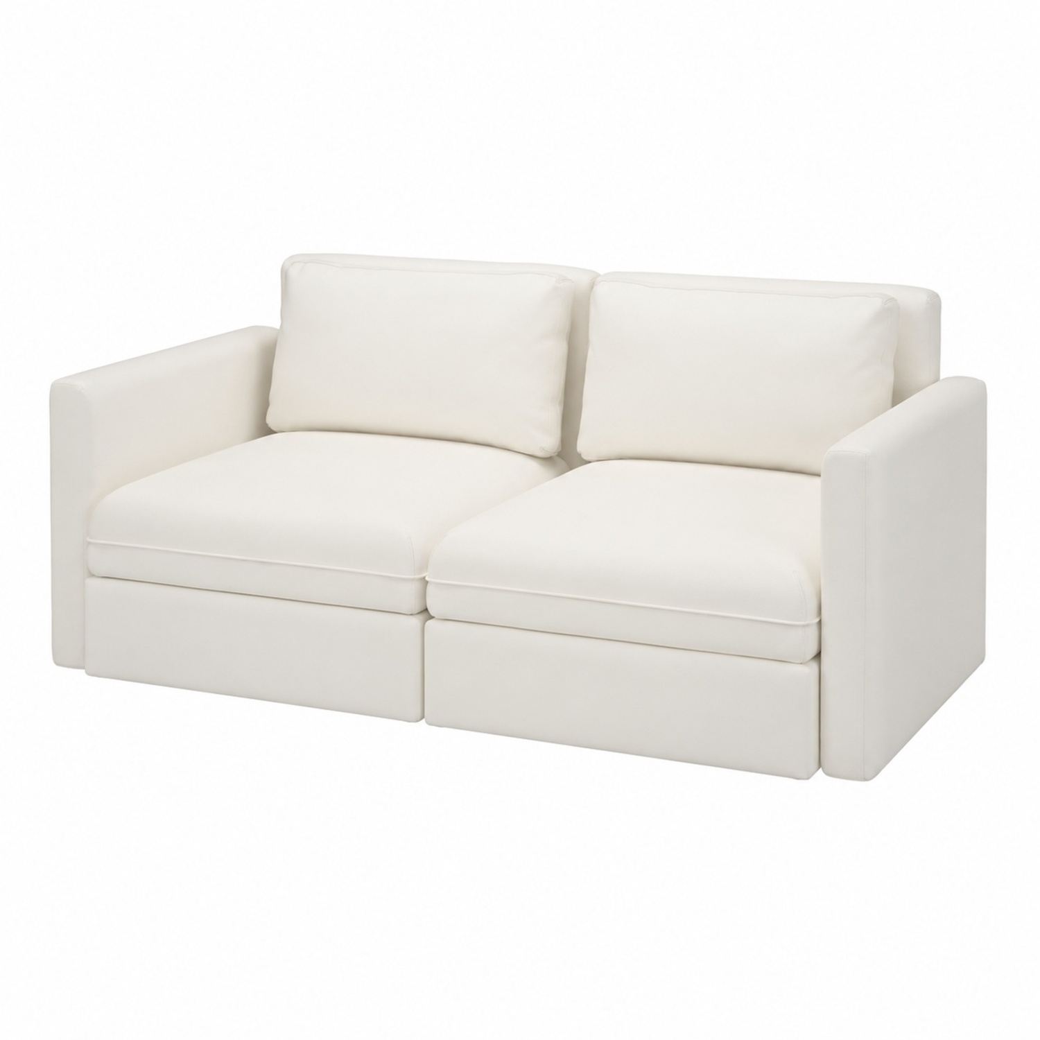 IKEA Vallentuna White Faux Leather 2 Seater Sofa - image-6