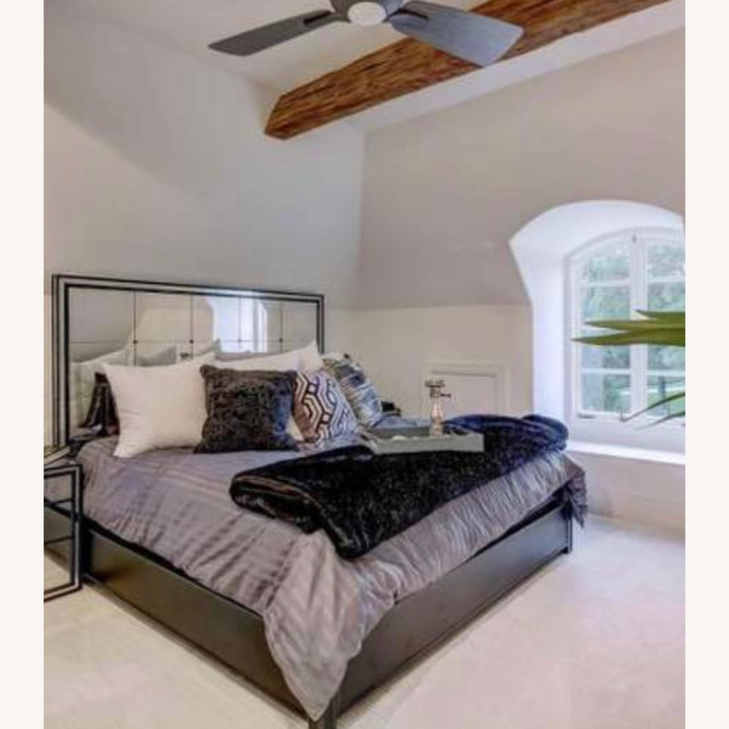 Restoration Hardware Strand King Mirrored Bed - image-3
