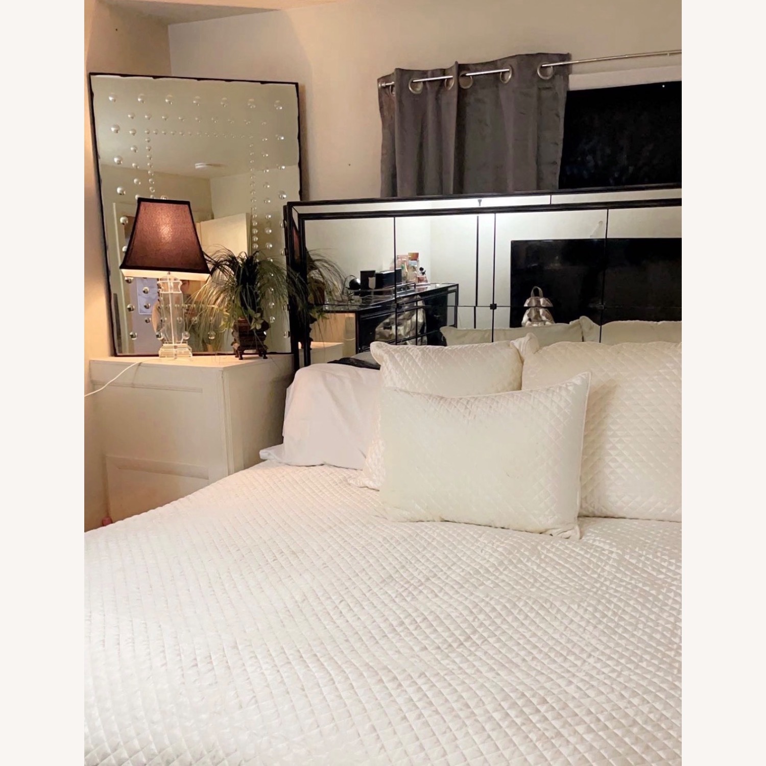 Restoration Hardware Strand King Mirrored Bed - image-4