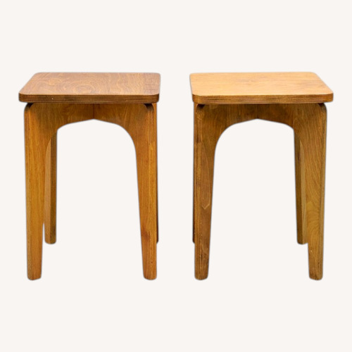 Used Vintage Pair of Small Tables Retro Style for sale on AptDeco