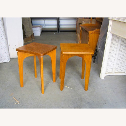 Used Vintage Pair of Small Tables Retro Style for sale on AptDeco