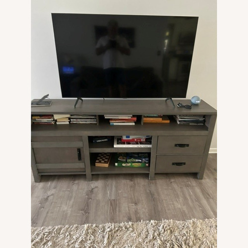 Used Light Gray Wood Sideboard for sale on AptDeco