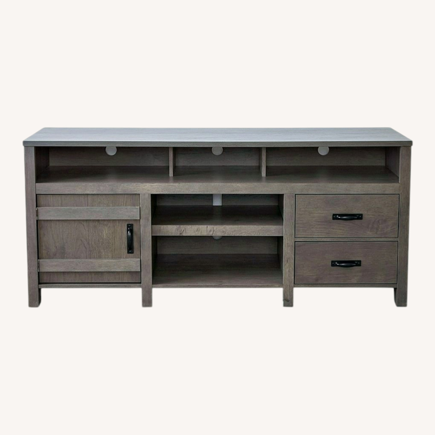 Light Gray Wood Sideboard - image-0