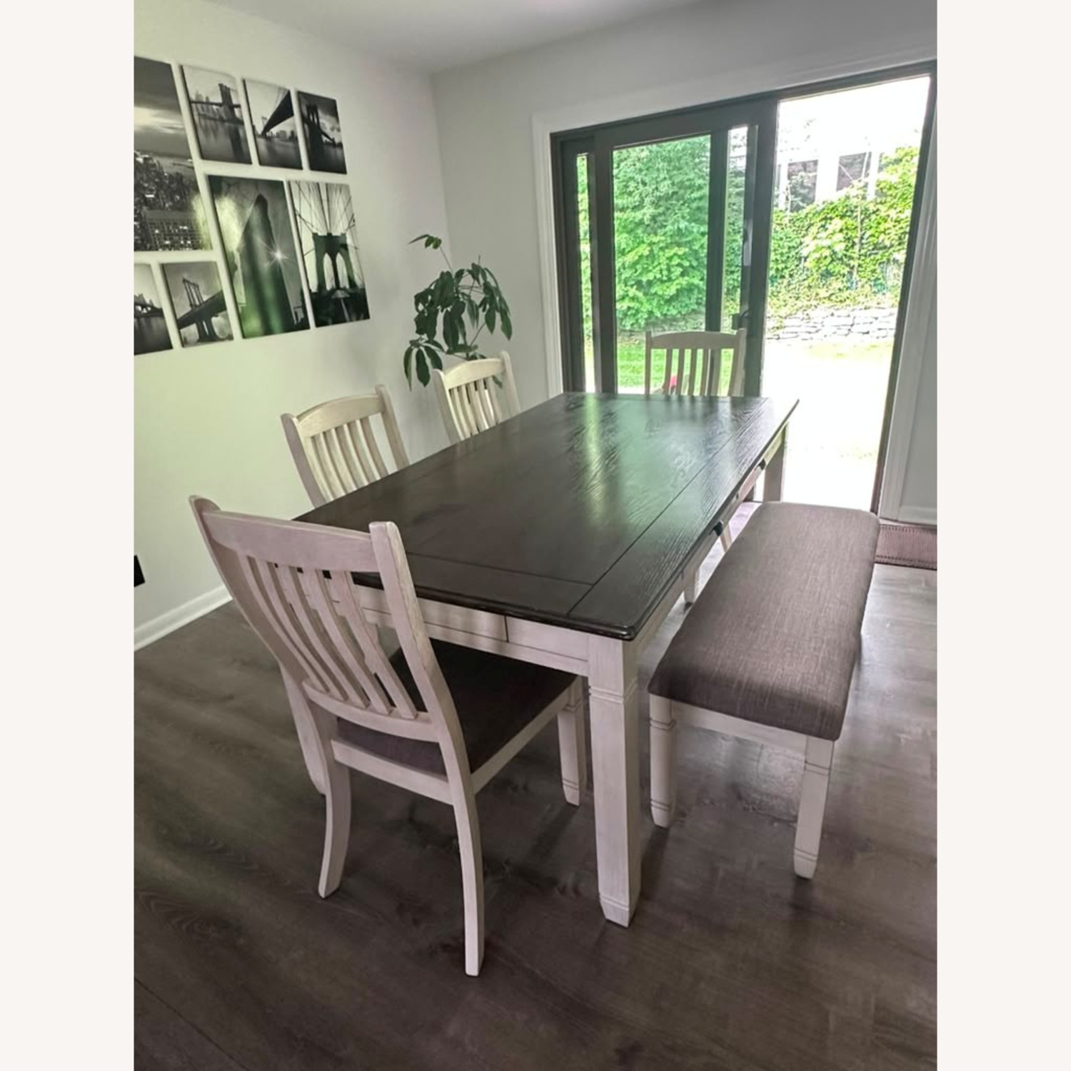 Dining Table 4 Chairs and Bench - image-2