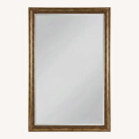 XL Mirror: Two-Tone Gold/Silver/Bronze Wood Frame