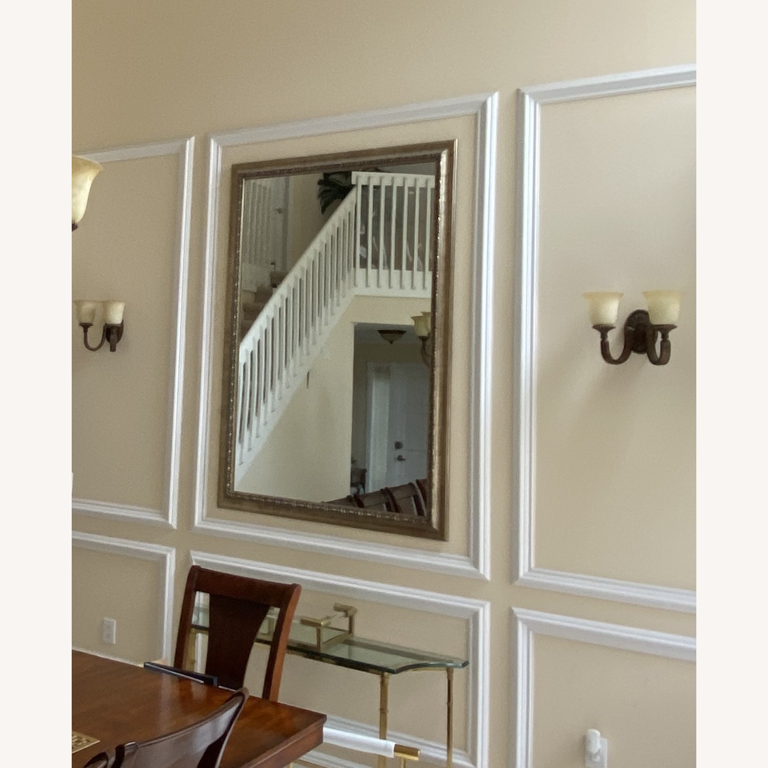 XL Mirror: Two-Tone Gold/Silver/Bronze Wood Frame - image-1