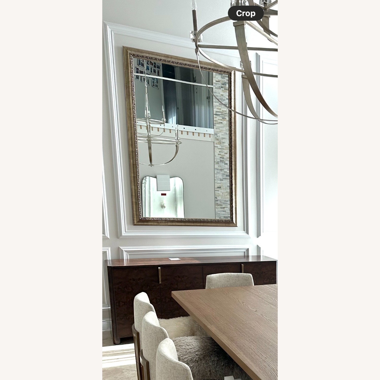 XL Mirror: Two-Tone Gold/Silver/Bronze Wood Frame - image-2