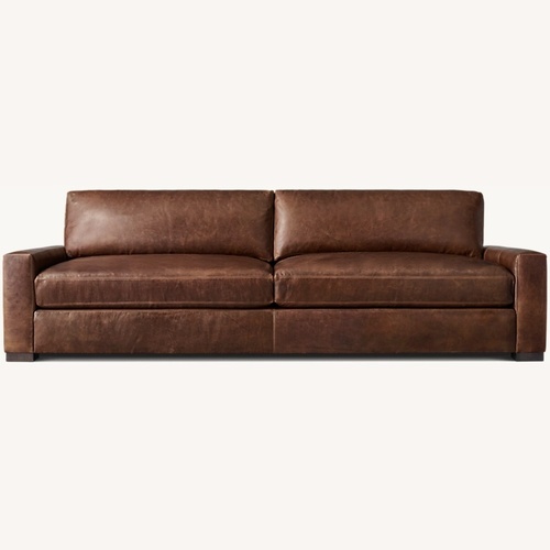 Used Restoration Hardware Dark Brown 2 Seater Sofa for sale on AptDeco