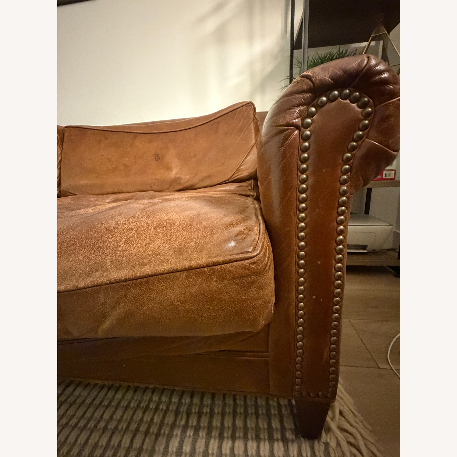 Restoration Hardware Dark Brown 2 Seater Sofa - image-6