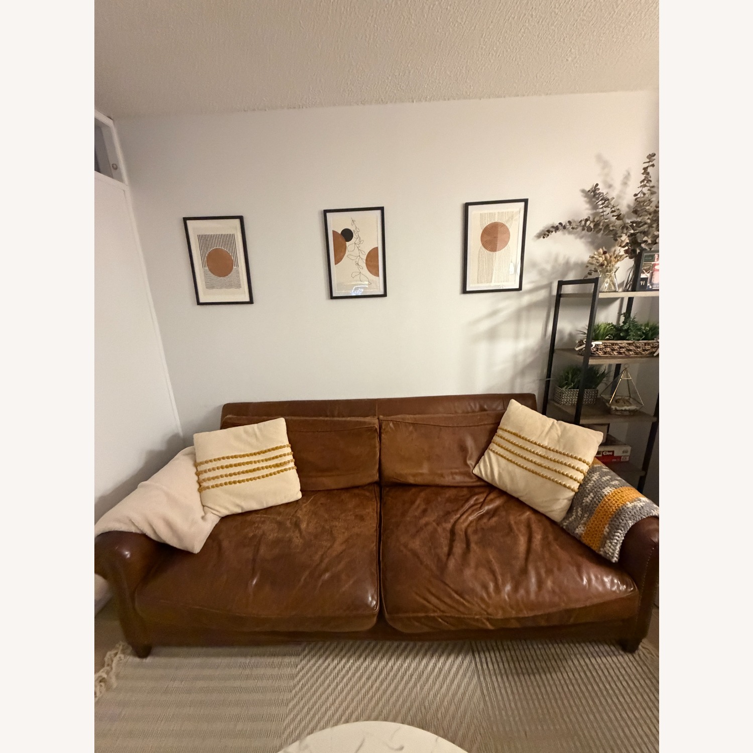 Restoration Hardware Dark Brown 2 Seater Sofa - image-2