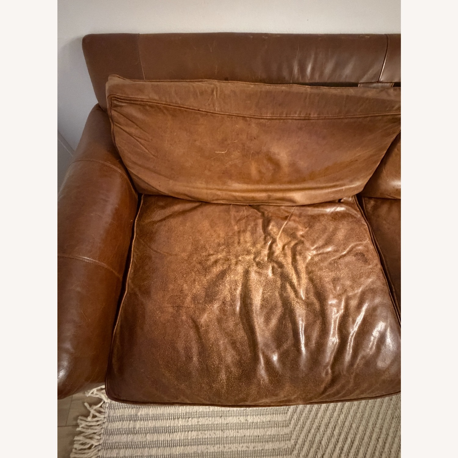 Restoration Hardware Dark Brown 2 Seater Sofa - image-4
