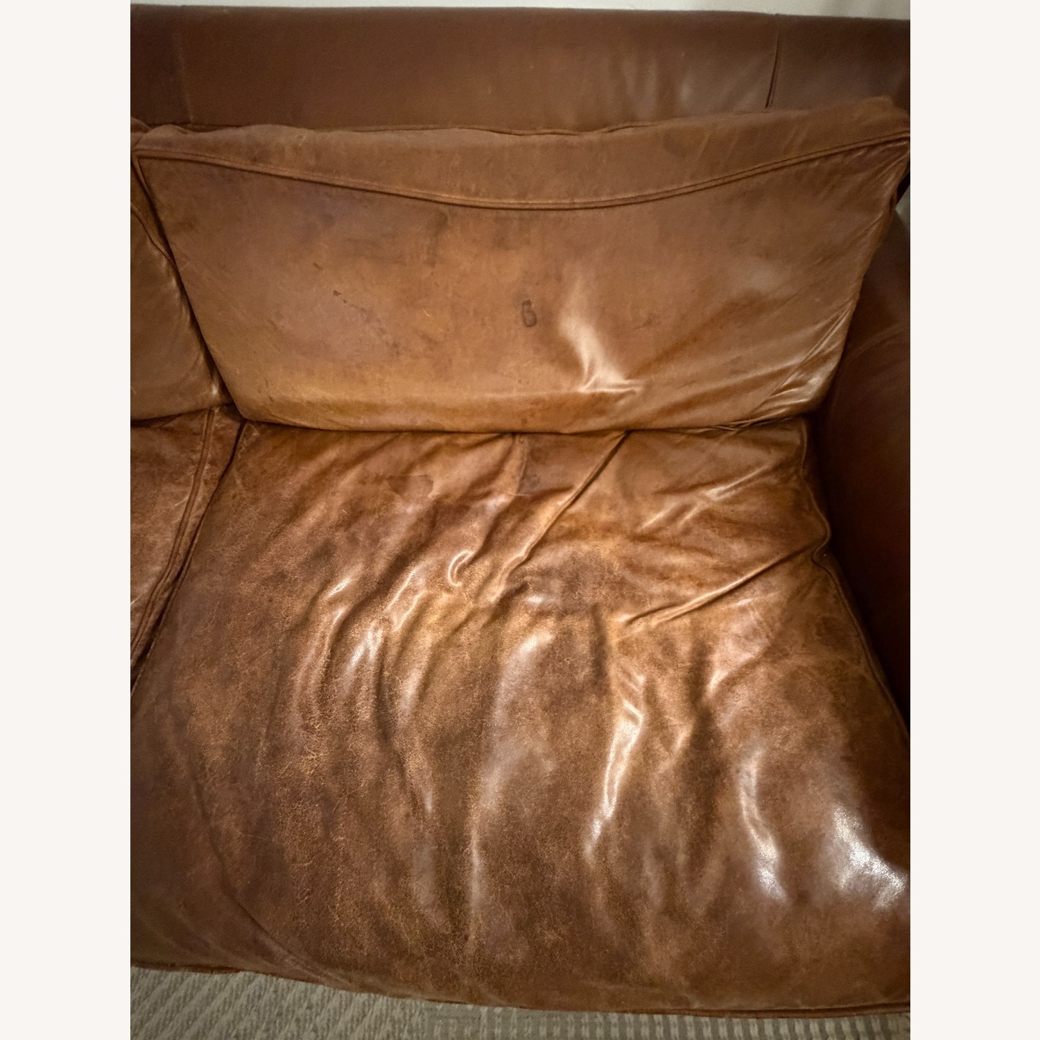 Restoration Hardware Dark Brown 2 Seater Sofa - image-5