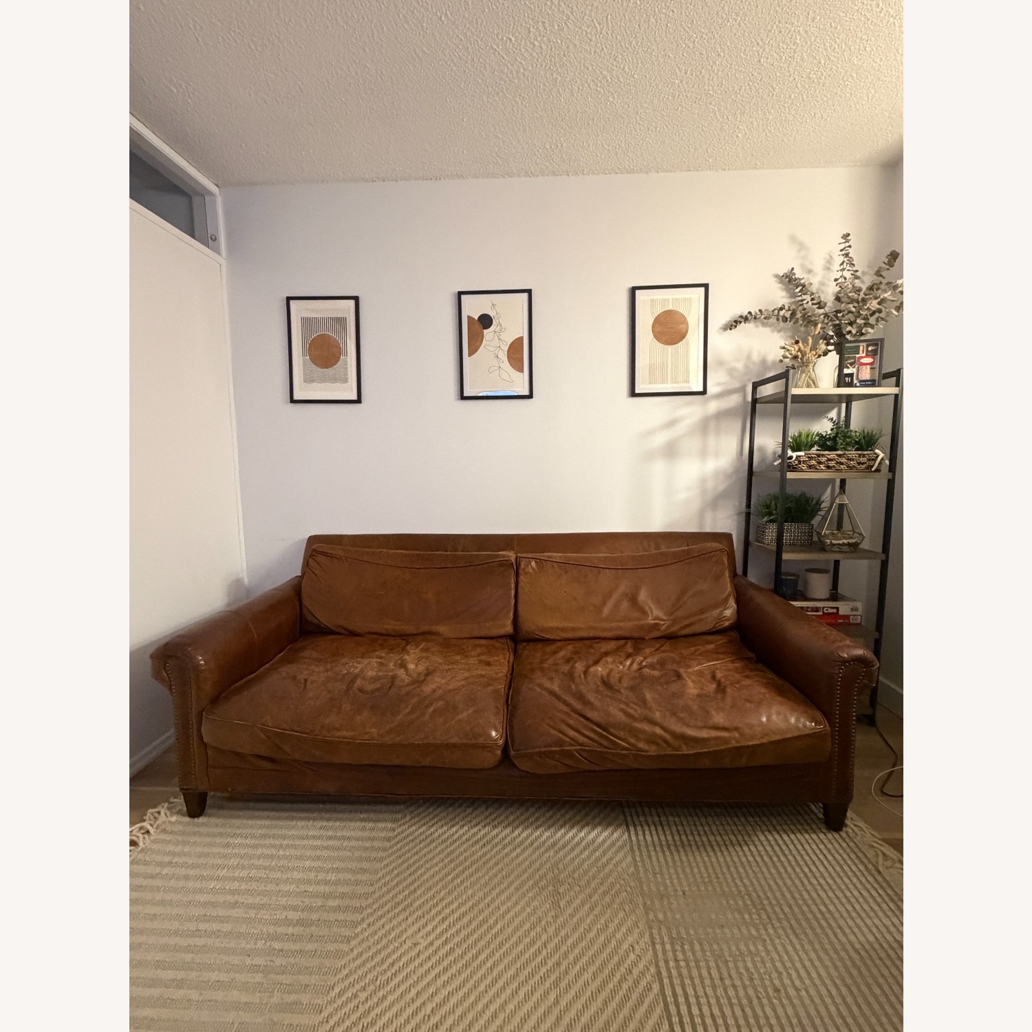 Restoration Hardware Dark Brown 2 Seater Sofa - image-1