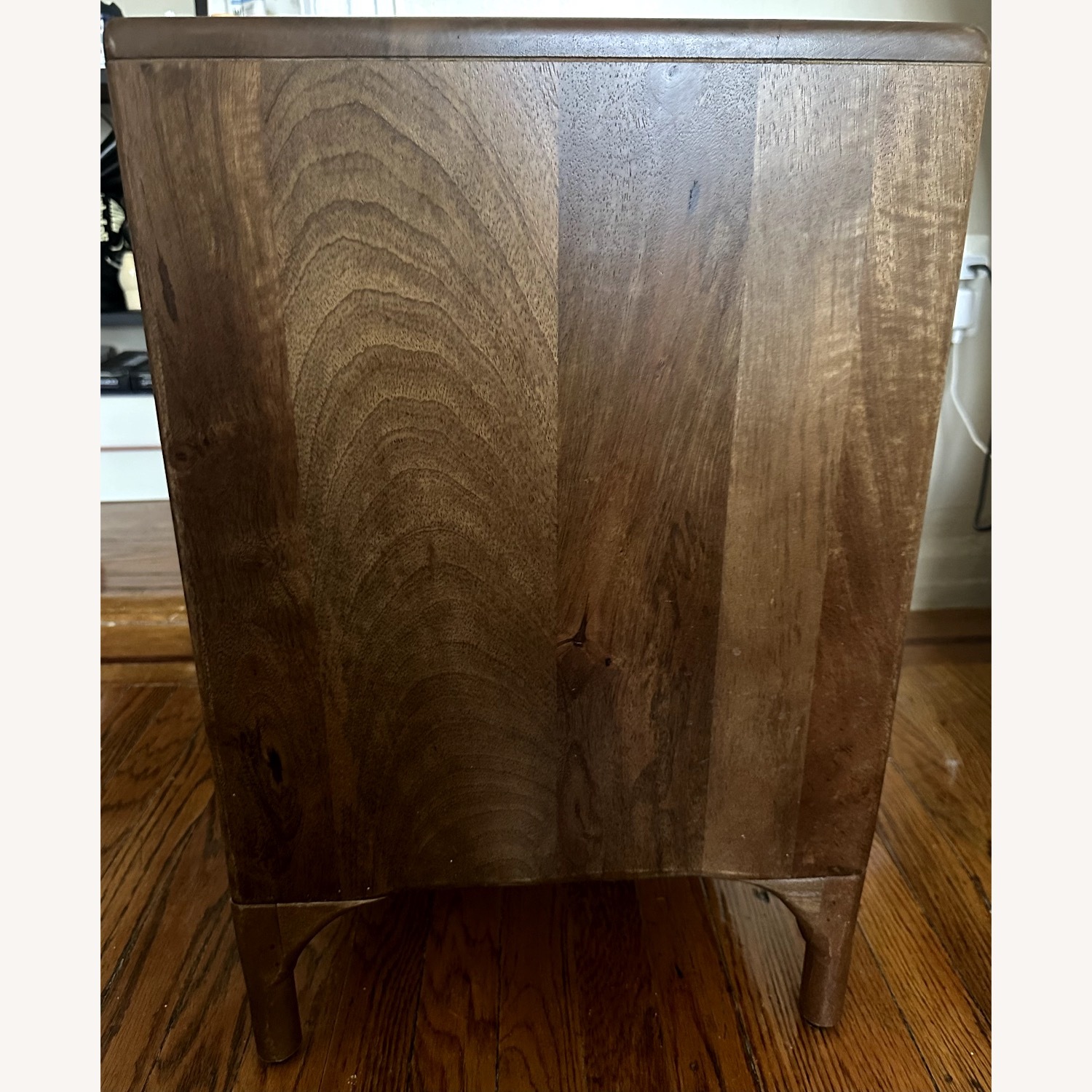 Anthropologie Dark Brown Wood Nightstand - image-4
