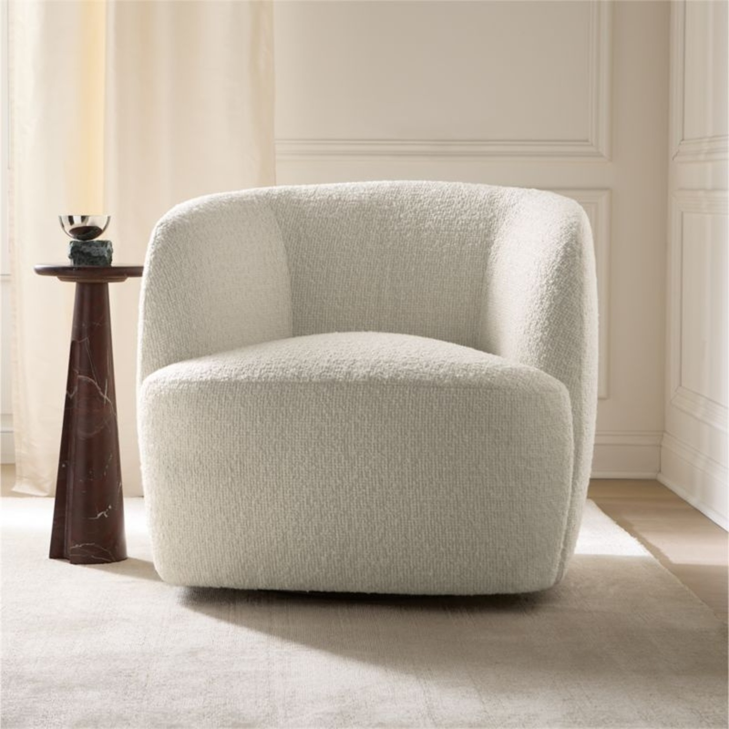 CB2 Natural Boucle Gwenyth Chair - image-6
