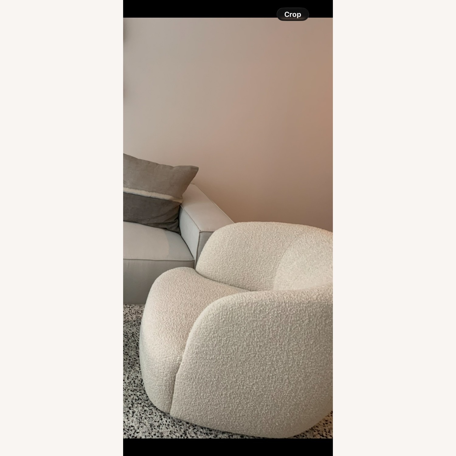 CB2 Natural Boucle Gwenyth Chair - image-2