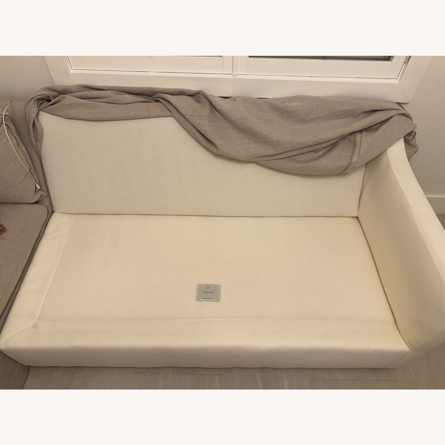 Maiden Home Light Gray Linen 3+ Piece Sectional - image-7