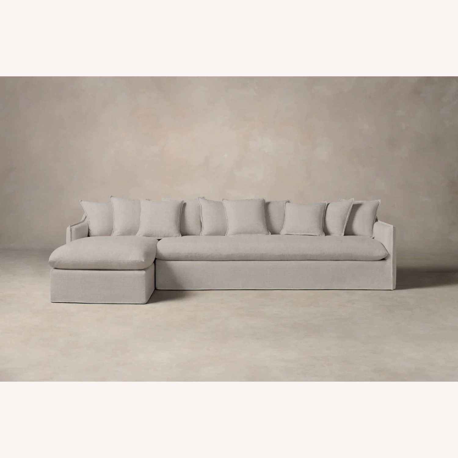 Maiden Home Light Gray Linen 3+ Piece Sectional - image-6