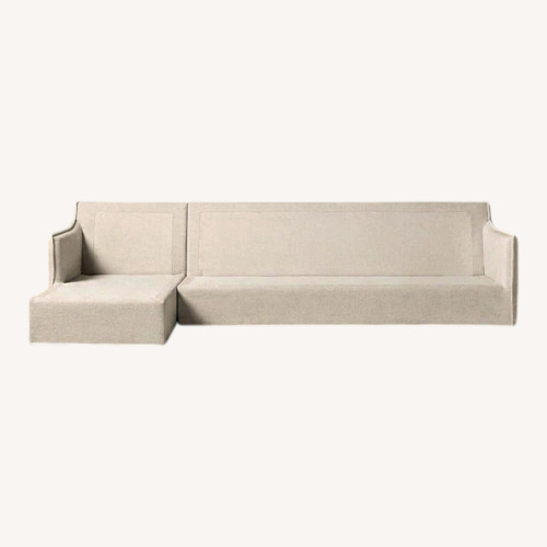 Used Maiden Home Light Gray Linen 3+ Piece Sectional for sale on AptDeco