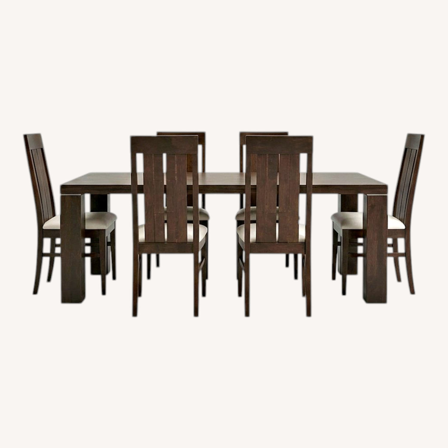 ItalModern Dark Brown Wood Dining Set - image-0