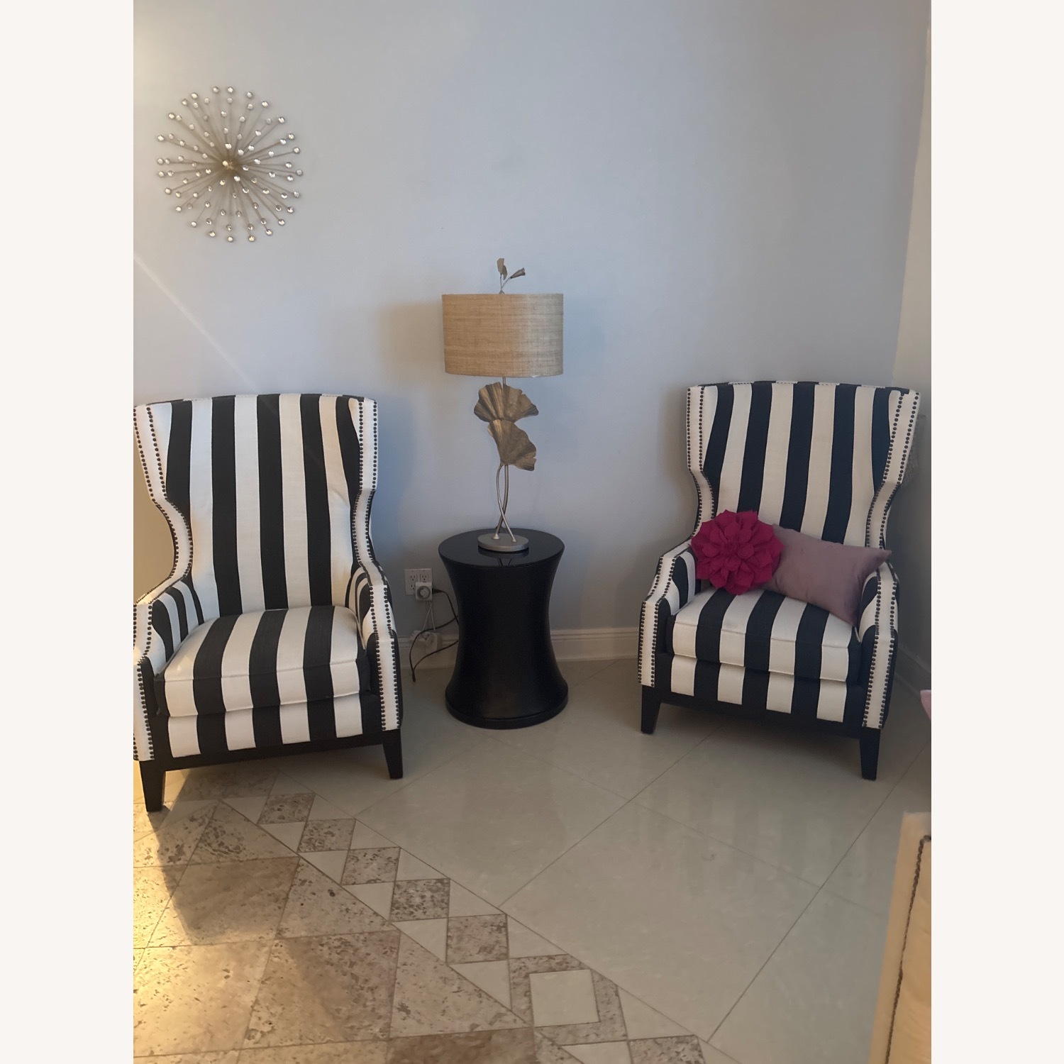 White Fabric Armchair - image-2