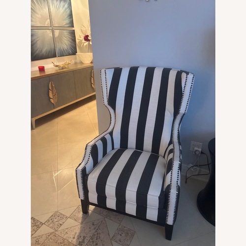 Used White Fabric Armchair for sale on AptDeco