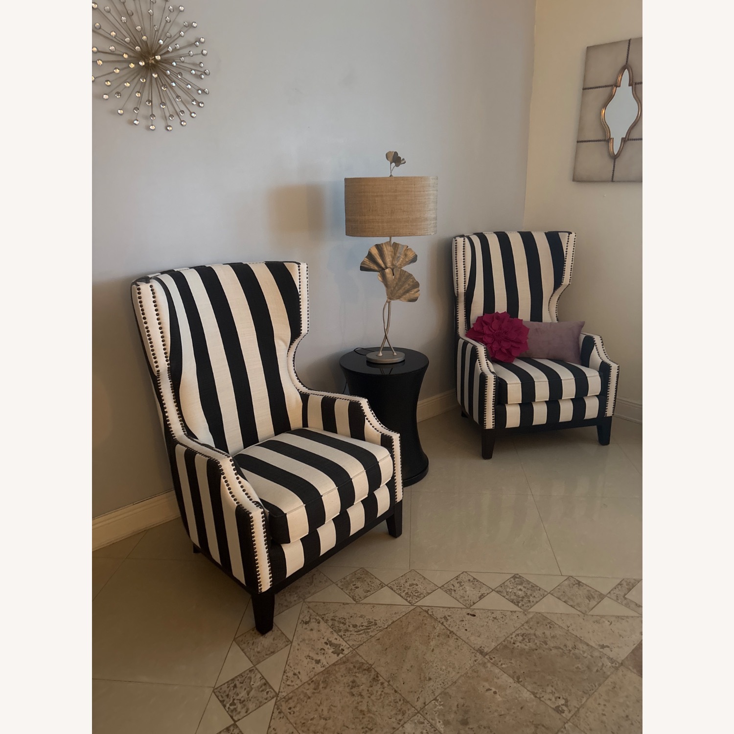 White Fabric Armchair - image-4