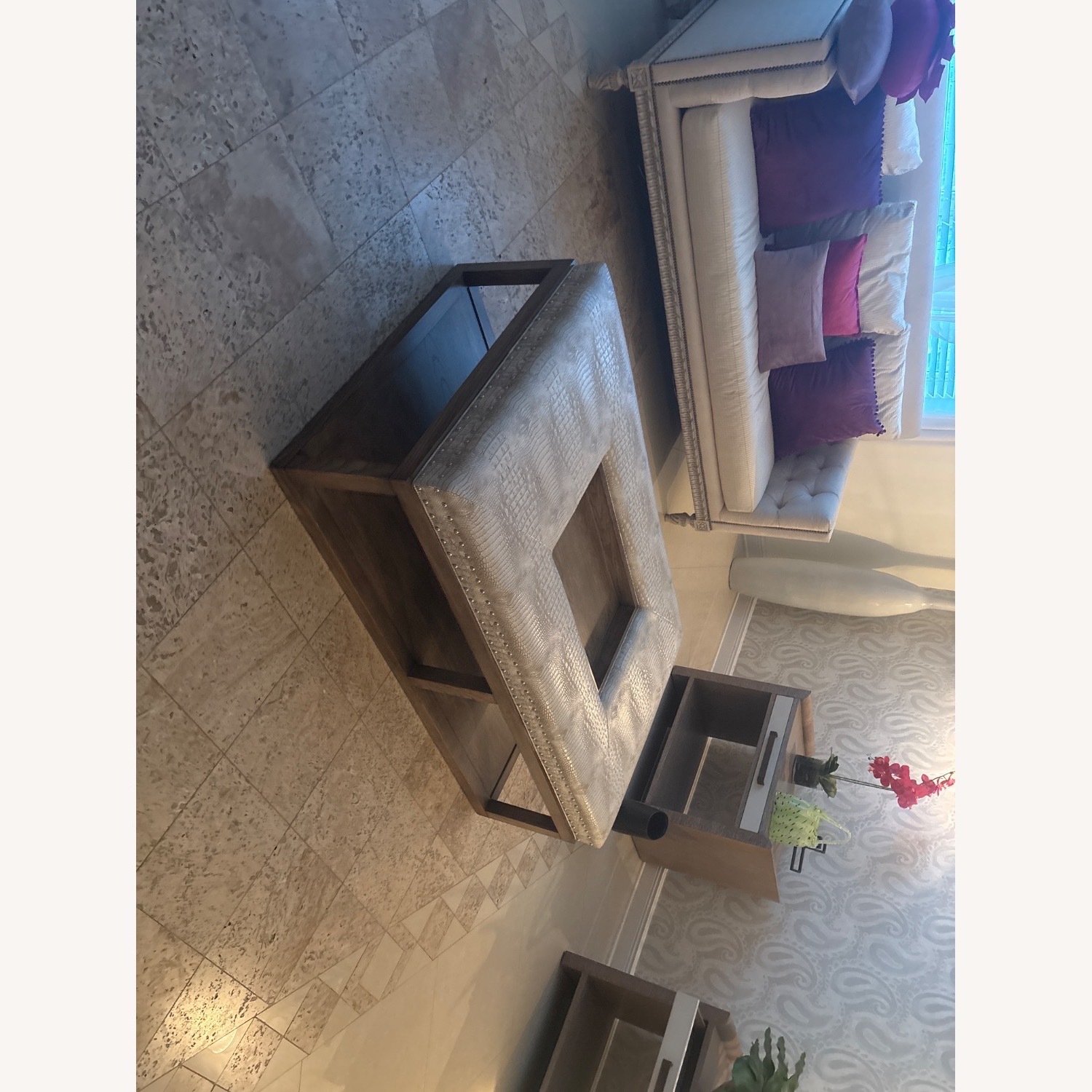 Theodore Alexander Natural Leather Coffee Table - image-2