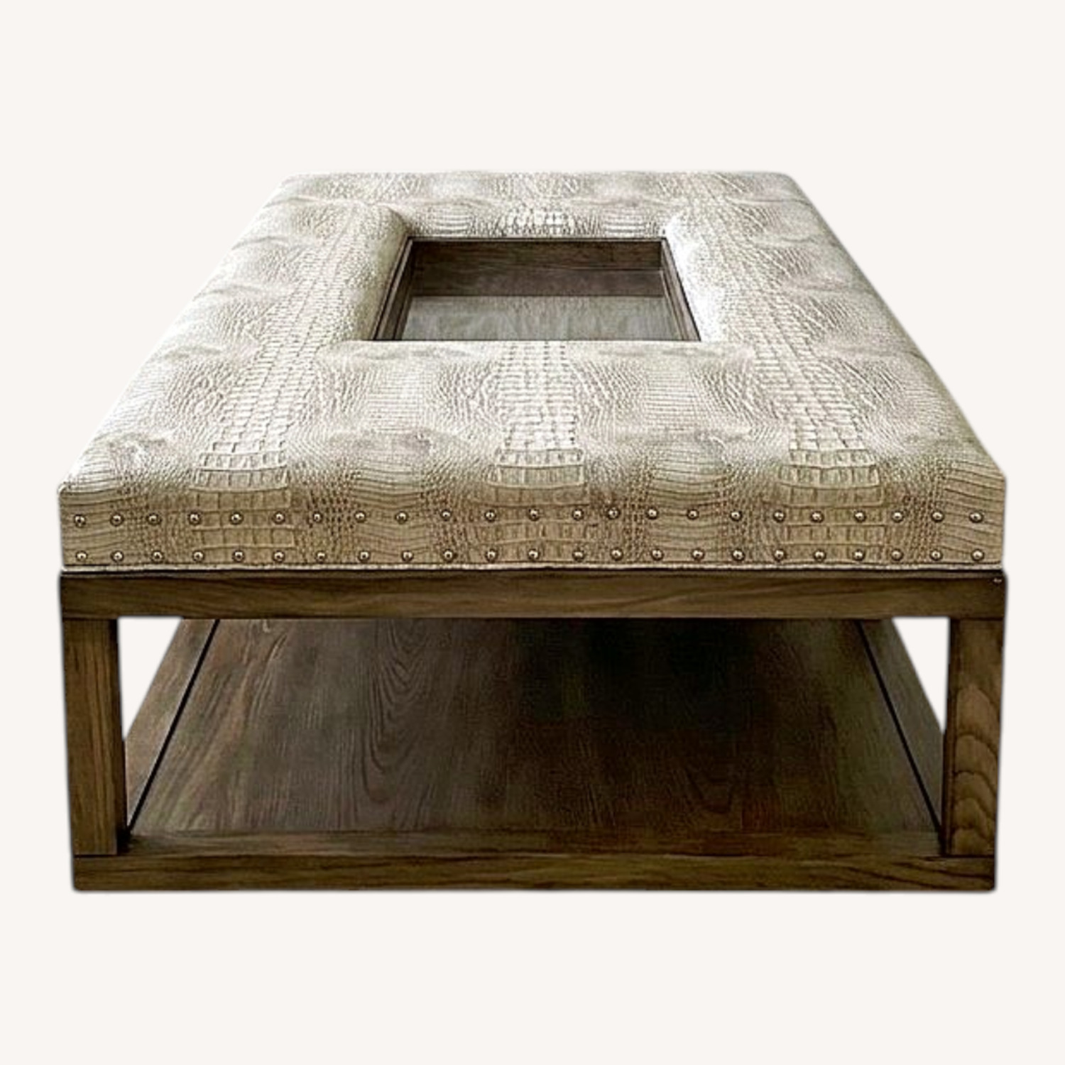 Theodore Alexander Natural Leather Coffee Table - image-0