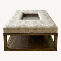 Theodore Alexander Natural Leather Coffee Table