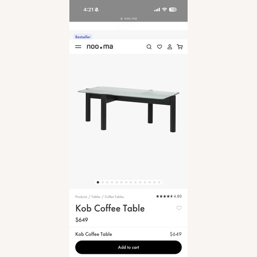 Used Black Coffee Table for sale on AptDeco