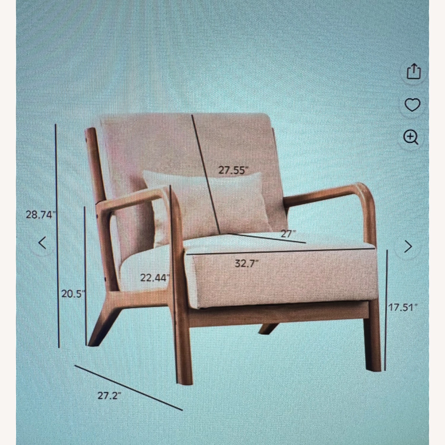 Mid Century Accent Chair set - image-4