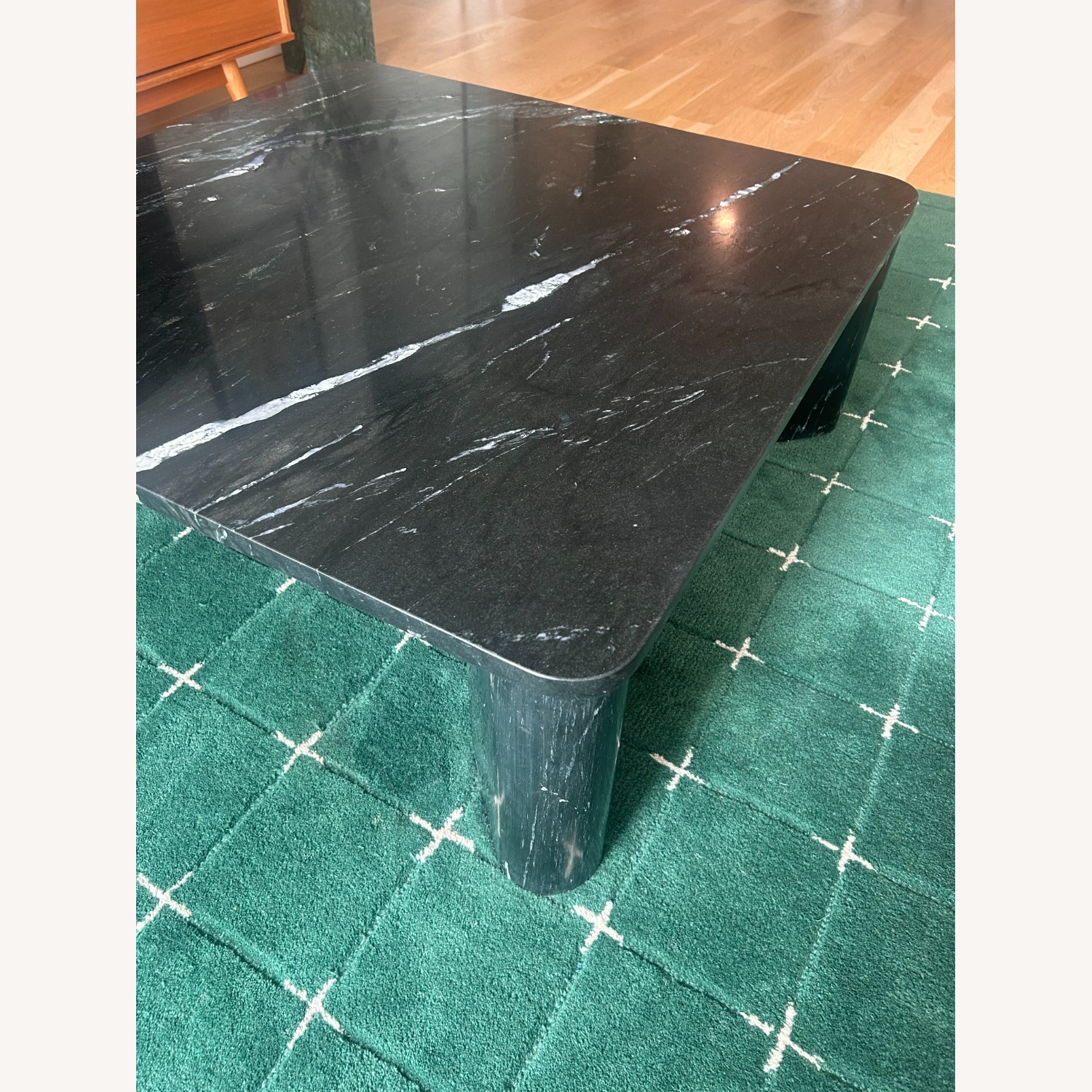 Kathy Kuo Home Black Marble Coffee Table - image-3