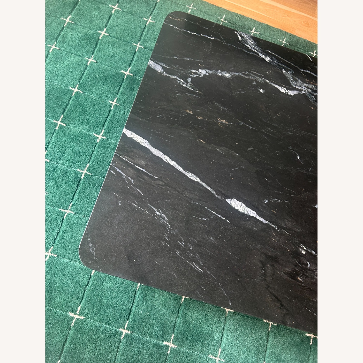 Kathy Kuo Home Black Marble Coffee Table - image-2