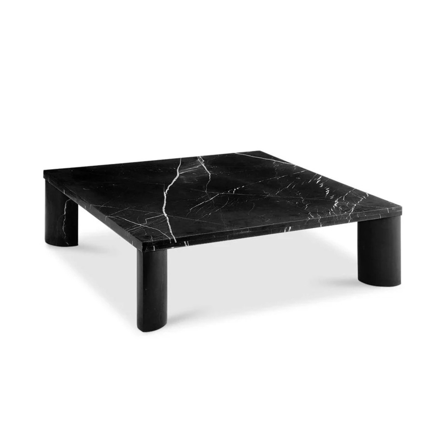 Kathy Kuo Home Black Marble Coffee Table - image-4